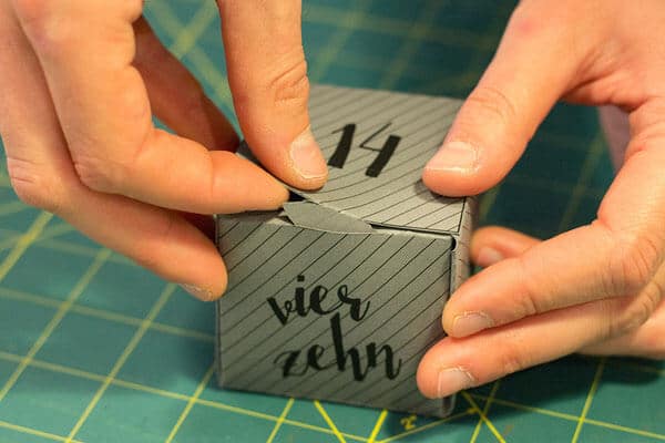 Adventskalender Printout Faltboxen