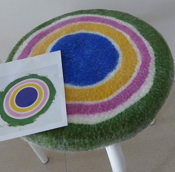 Filzhocker - Lasst Euch inspirieren von Kenneth Noland