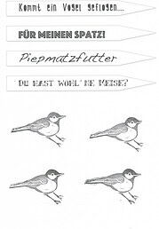 Geschenkidee: Vogelfutter freebie