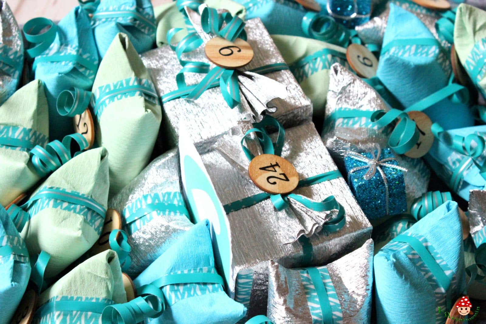 Adventskalender aus Papprollen