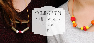 Statement Kette aus Holunderholz