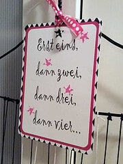 Erst eins, dann zwei, dann drei, dann vier…