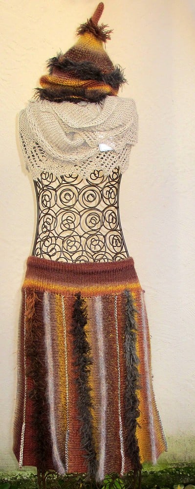 Quergestrickter Rock