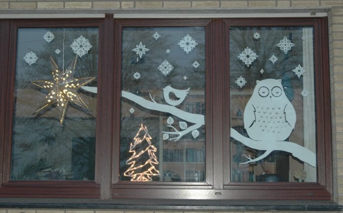 Fensterdeko mit Papier machen