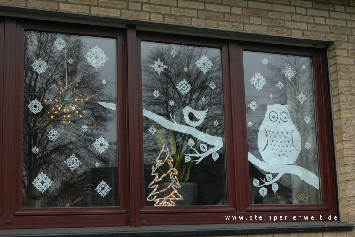 Fensterdeko mit Papier machen