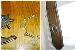 Upcycling-Dose mit Ledergriff