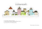 kleine Lichterstadt für den Schreibtisch