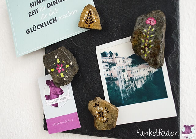 DIY – Magnetische Steine mit bunten Mustern
