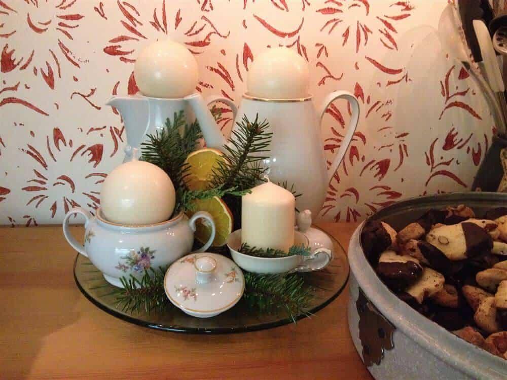 Adventskranz aus altem Geschirr - HANDMADE Kultur