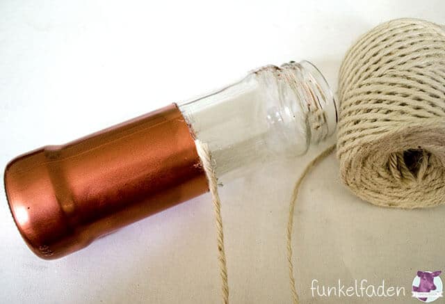 Upcycling – Kupfervase aus altem Glas