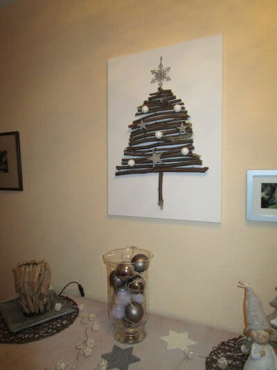 Weihnachtsbaum auf einer Leinwand