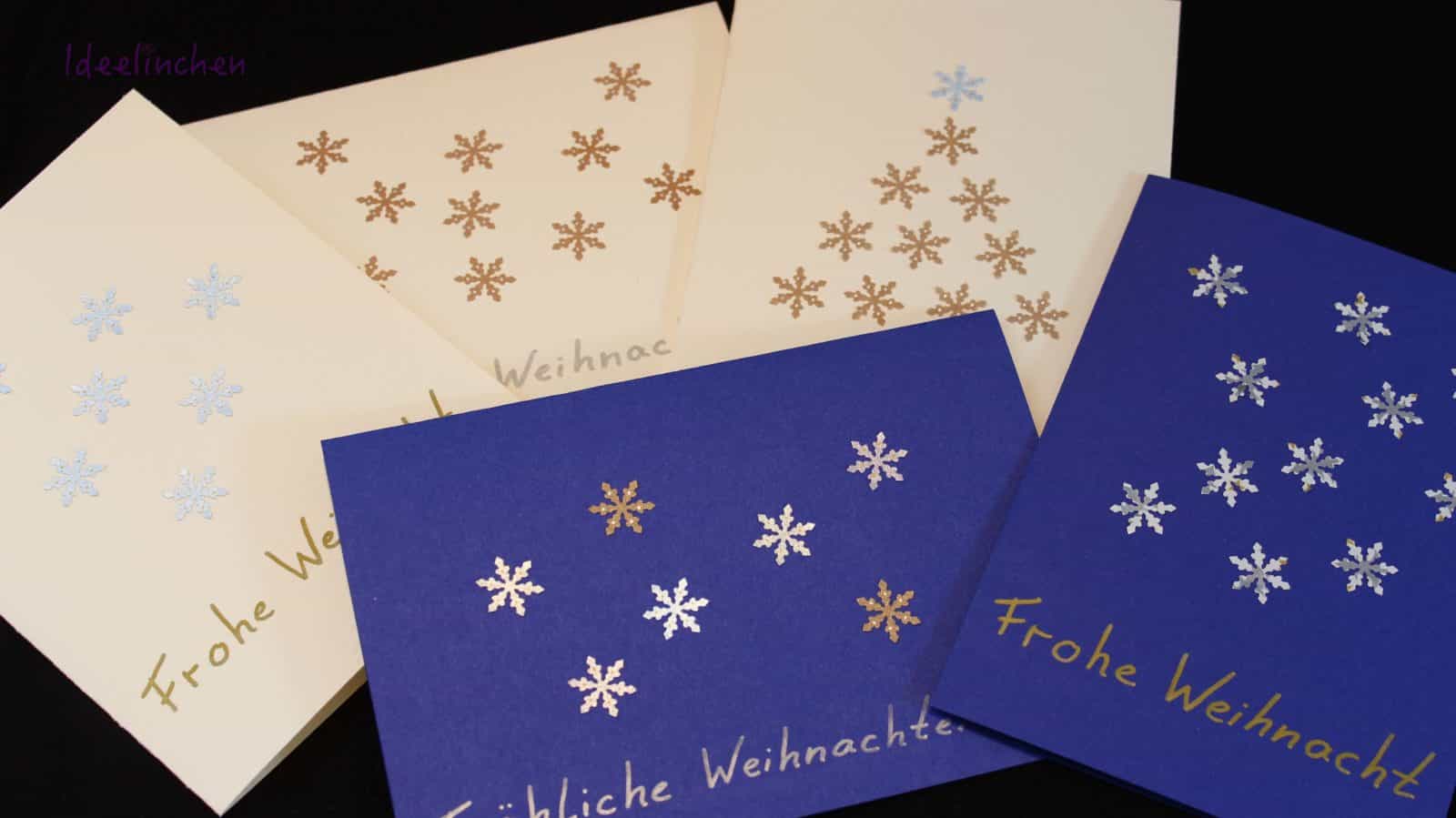 Schnelle Weihnachtskarte mit Eiskristall – Motivlocher