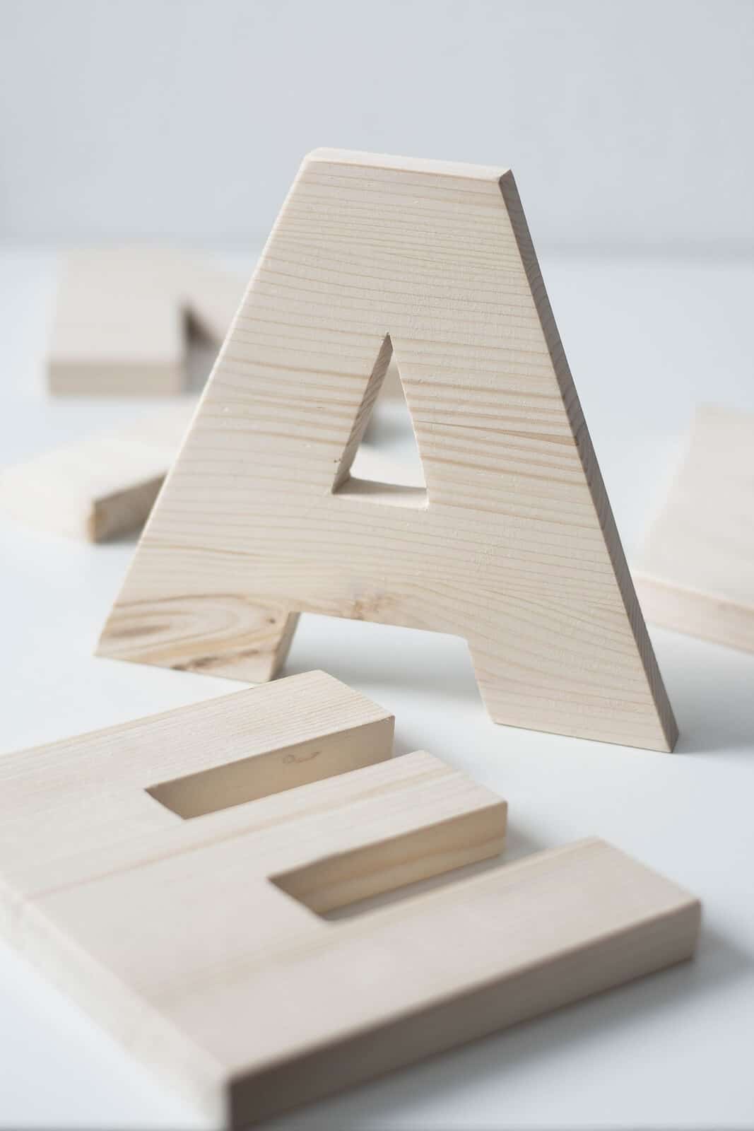 DIY Holz Schriftzug mit Serviettentechnik