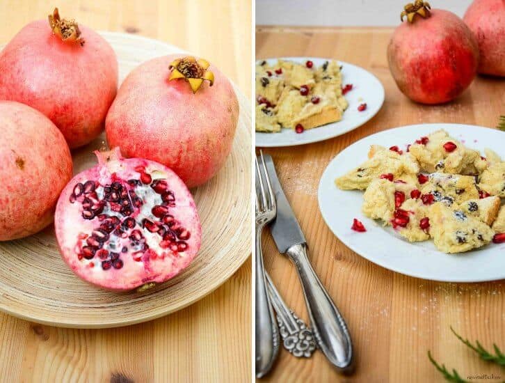 December Mornings: Kaiserschmarrn aus dem Ofen mit Rosinen und Granatapfelkernen