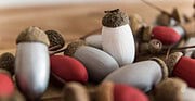 Bemalte Eicheln -DIY Weihnachtsdeko / Herbstdeko
