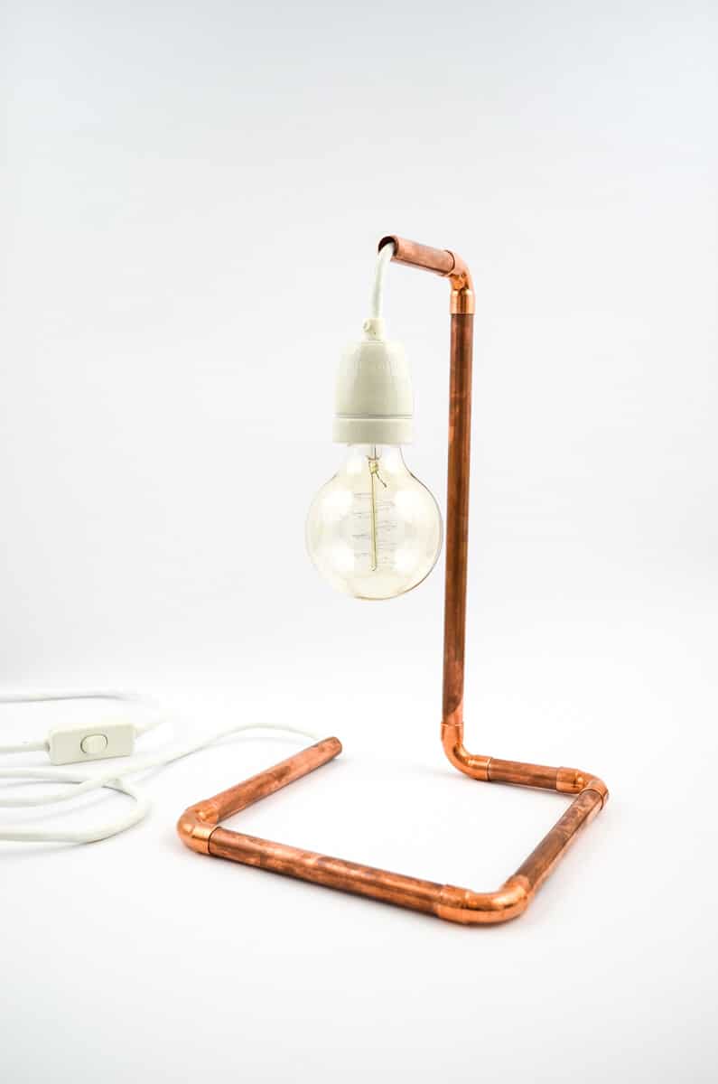Kupfer-Lampe aus dem Baumarkt