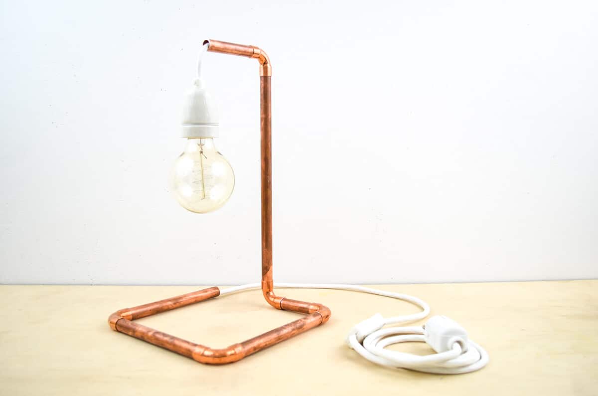 Kupfer-Lampe aus dem Baumarkt