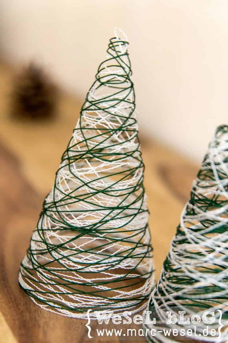 Garn Weihnachtsbäume – DIY Weihnachtsdeko - HANDMADE Kultur