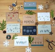Weihnachnachtskarten mit Stempeln gestalten