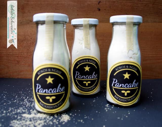 Geschenktipp – Backmischung im Glas „Pancake“ mit freebie
