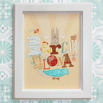 BARCELONA / Print auf Leinenpapier / A4 BARCELONA / Print auf Leinenpapier / A4