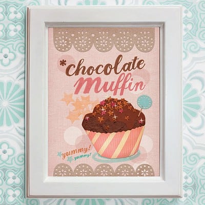 CHOCOLATE MUFFIN / Print auf Leinenpapier / A4 CHOCOLATE MUFFIN / Print auf Leinenpapier / A4