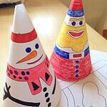Bastelvorlage Schneemann und Nikolaus aka Weihnachtsmann