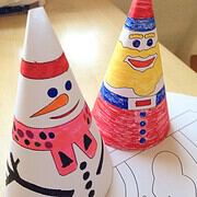 Bastelvorlage Schneemann und Nikolaus aka Weihnachtsmann