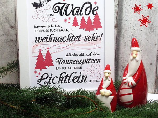 Weihnachtsgedicht zum Ausdrucken