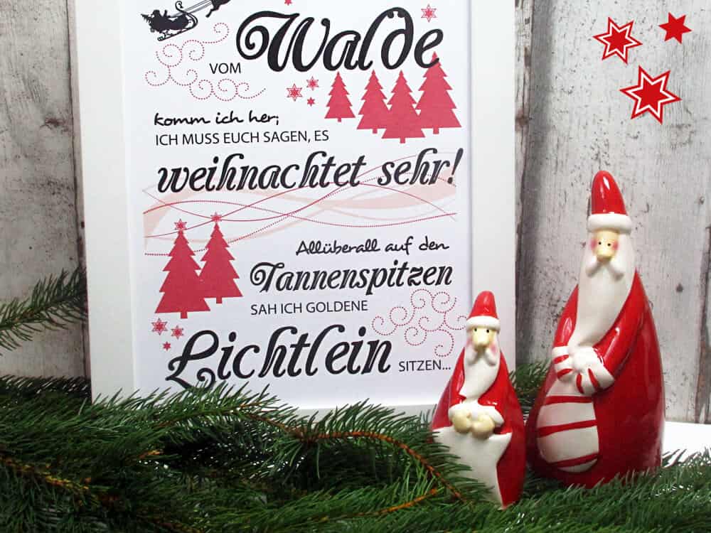 Weihnachtsgedicht zum Ausdrucken