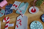 Geschenkanhänger aus Stoff
