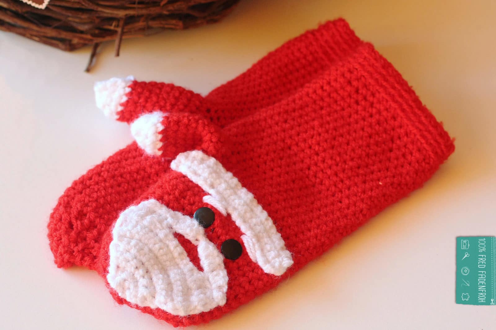 Häkel-Anleitung „Handschuhe á la Weihnachtsmann“