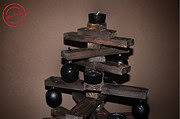 Alternativer Weihnachtsbaum aus Holzleisten