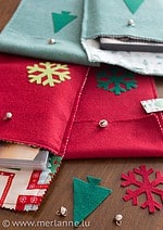 Filztaschen für Weihnachtsgeschenke