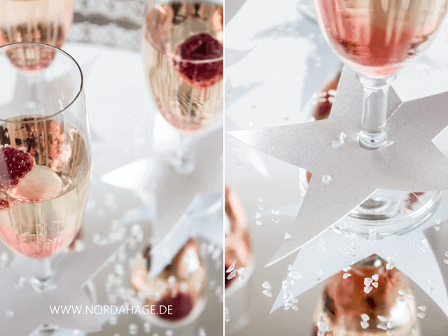 DIY // Sektglasanhänger „Stern“ für Silvester