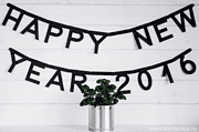 DIY // Letter Banner "HAPPY NEW YEAR 2016"