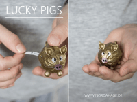 DIY // Goldige Glücksschweinchen mit Spruch statt Glückskeksen