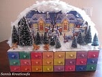 Beleuchteter Adventskalenderschrank