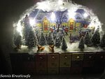 Beleuchteter Adventskalenderschrank