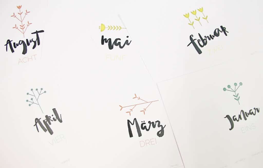 DIY Klemmbrett Kalender & kostenlose Kalender-Printables zum ausdrucken