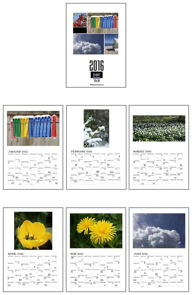 Bildkalender 2016 {Free Printable}