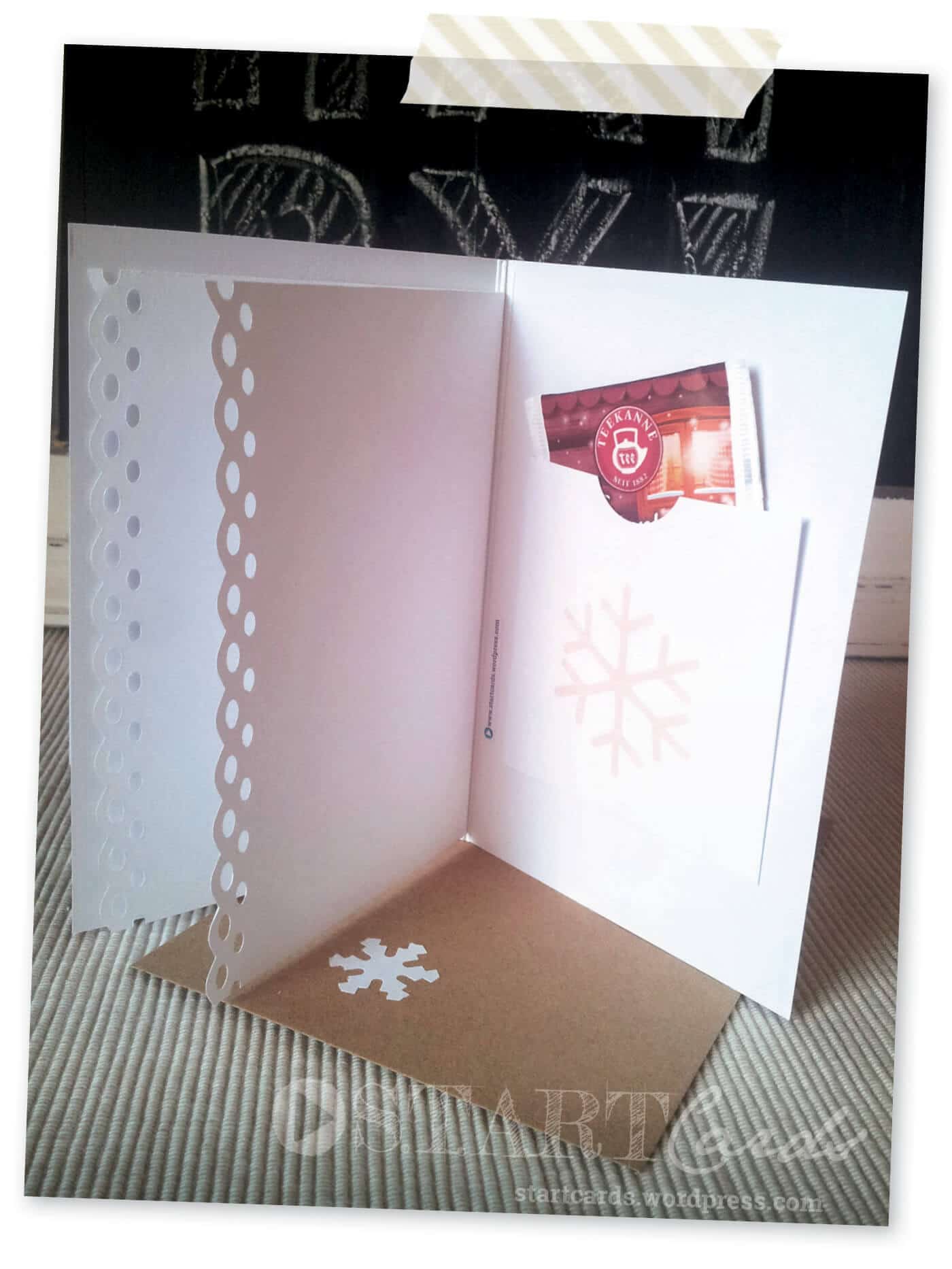 Weihnachtskarte Schneeflocke