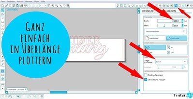 Plottertipp - In Überlänge plottern für Wandtattoos