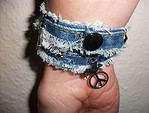 Armband aus Jeansnaht