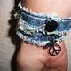 Armband aus Jeansnaht