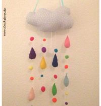 Buntes Mobile/ Spieluhr: Wolke