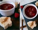 Orangen-Parfait mit Himbeersauce