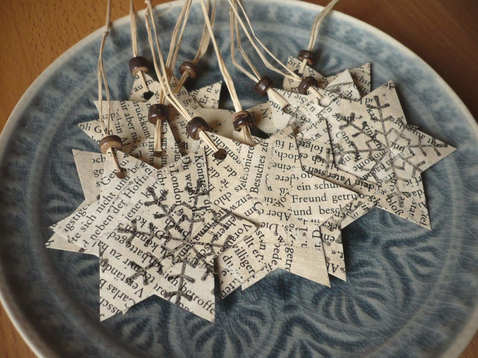 Geschenkanhänger aus Altpapier