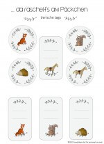 tierische Geschenkanhänger