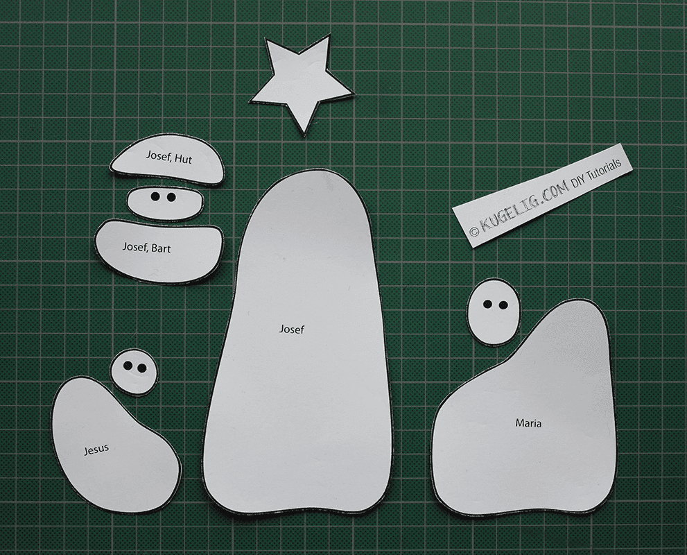 Weihnachtskrippe aus Filz {Freebie}
